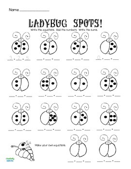 ladybug addition for k 2 no prep by kreatively kristin tpt