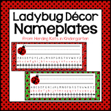 Ladybug Classroom Decor Name Tags