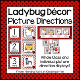 Ladybug Classroom Decor Visual Directions