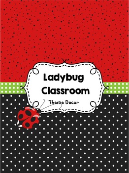 Preview of Ladybug Classroom Theme Decor