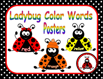 Preview of Ladybug Color Word Posters