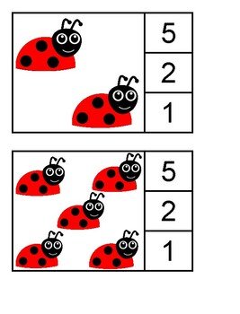 Ladybug Counting Clip Cards 1-20 by TinyDesk | TPT