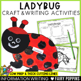 Ladybug Craft & Writing | Bug Craft, Insects Activities