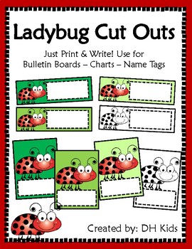 Ladybug Cut Outs Worksheets Teaching Resources Tpt