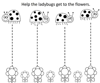 Ladybug Fine Motor Worksheets Learning Center Writing Center And Coloring