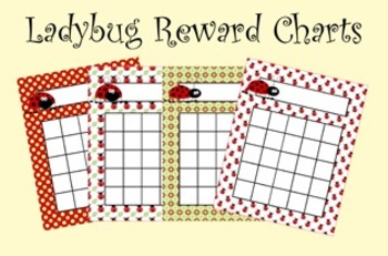 Preview of Ladybug Incentive Reward Charts - 4 Designs