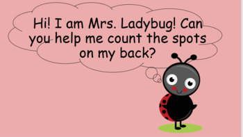 Preview of Ladybug Insect addition, subitize, PowerPoint, ppt, Math Pre-K, K, 1st
