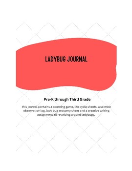 Preview of Ladybug Journal, Spring, independent work packet