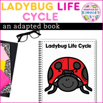 Preview of Life Cycle Special Education Ladybug Adapted Book for Adaptive Science Activity