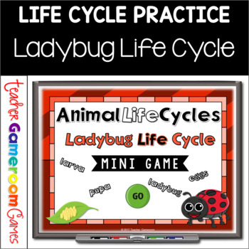 Preview of Ladybug Life Cycle Mini Powerpoint Game