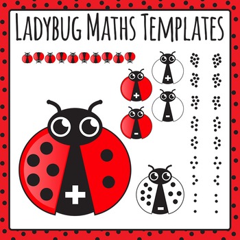 Preview of Ladybug Math Templates - Addition and Subtraction Animal / Insect Clip Art