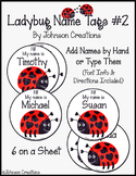 ladybug name tags teaching resources teachers pay teachers