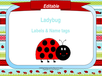 Ladybugs Daycare Label Pack