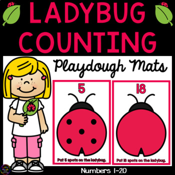Ladybug Playdoh Math Counting Mats - Fun with Mama