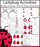 Ladybug Prewriting, Shapes, ABCs, & Numbers