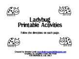 Ladybug Printable Speech and Language Activities {FREEBIE}