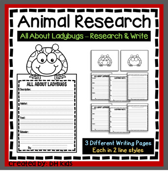 Preview of Ladybug Report, Science Writing Project, Bug Research, Insect Writing Project