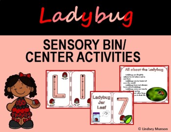 Preview of Ladybug Sensory Bin and Center Activities for Beginning Learners