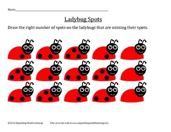 Preview of Ladybug Spots - Patterns Worksheet
