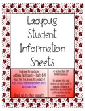 Ladybug Student Info Sheets