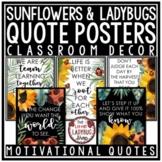Ladybug & Sunflower Theme Classroom Decor Motivational Pos
