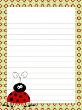 Ladybug Kindergarten Writing Template