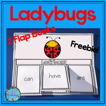 Preview of Free Ladybug Writing Flapbooks - ELL Spring Preschool, Kindergarten, 1st & 2nd