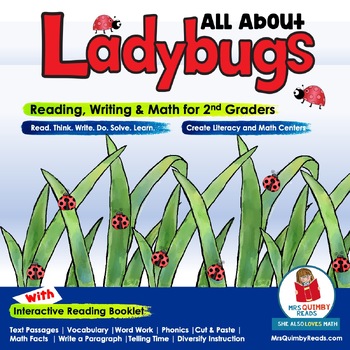 Preview of Ladybugs | 2nd Grade ELA |Literacy Center | Math Practice