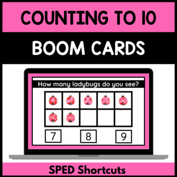 Preview of Ladybugs | Counting to 10 with Ten Frames | BOOM™ Cards 