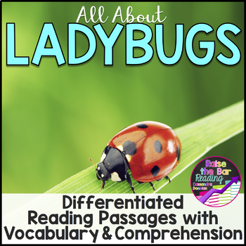 Preview of Ladybugs Differentiated Reading Passages with Vocabulary & Comprehension