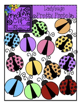 Preview of Ladybugs Pretty Pastels {Creative Clips Digital Clipart}