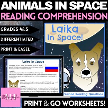 Preview of Laika Space Dog Reading Comprehension Worksheets