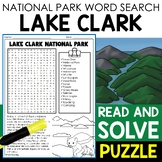 Lake Clark National Park Word Search Puzzle National Park 
