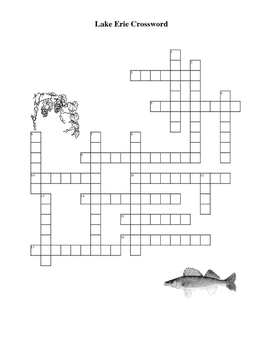 Lake Erie Crossword Puzzle by Lakeside Lessons TpT