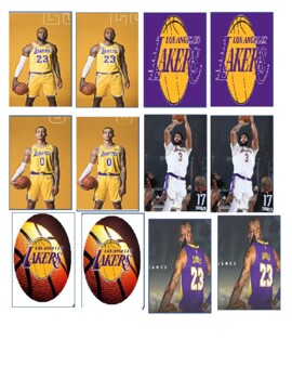 Preview of Lakers Matching Cards