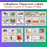 Lakeshore Classroom Labels, Spanish & English with photos