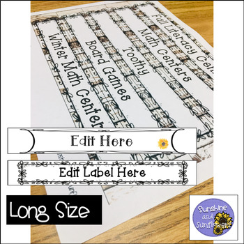 Scrapbook Case Editable Labels  Farmhouse by Sunshine and Sunflowers