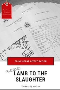Preview of Lamb to the Slaughter Anticipatory Murder Mystery Activity