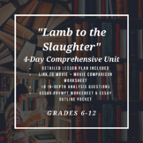 Lamb to the Slaughter Four Day Comprehensive Unit