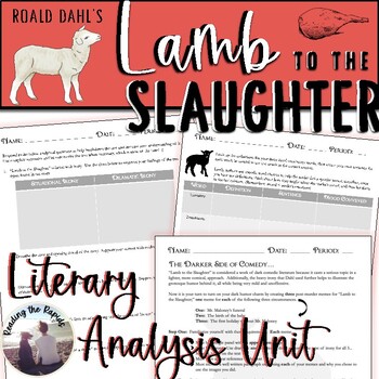 Preview of Lamb to the Slaughter Roald Dahl Complete Short Story Unit Activities, Keys
