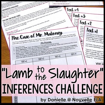 Preview of Lamb to the Slaughter Roald Dahl Inferences Challenge - Pre-Reading Simulation