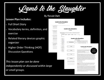 Preview of Lamb to the Slaughter Short Story Lesson Plan
