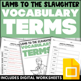 Lamb to the Slaughter Vocabulary Questions - Roald Dahl - 