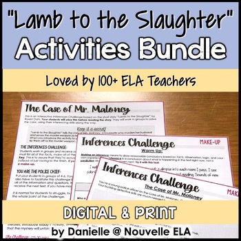 Preview of Lamb to the Slaughter by Roald Dahl Activities Bundle