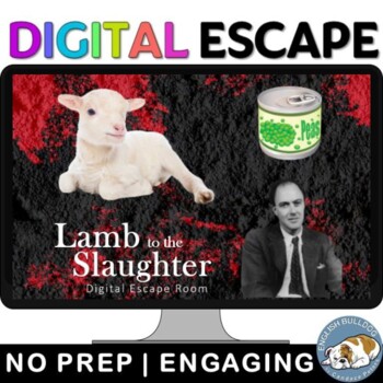 Preview of Lamb to the Slaughter by Roald Dahl Digital Escape Room Review Game Activity
