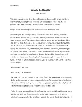 Preview of Lamb to the Slaughter (mystery short story and worksheets)