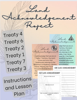 Preview of Land Acknowledgement Project | Indigenous Ed | Treaty Ed | Writing Project