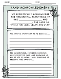 Land Acknowledgment Worksheet - Fostering Cultural Awarene