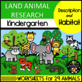 Land Animals Habitat Worksheets Teaching Resources Tpt