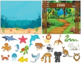 Land Animals and Ocean Animals Environment Sorting
